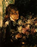 Pierre Renoir Woman with Lilacs France oil painting artist